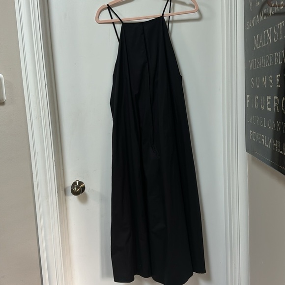 ANINE BING Bree Halter Neck Black Cotton Midi Dress Large Low Back - Picture 5 of 10